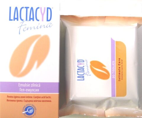 Lactacyd Femina Emulsie Zilnica, 200ml + Lactacyd Femina Servetele Intime, 20buc CADOU-0