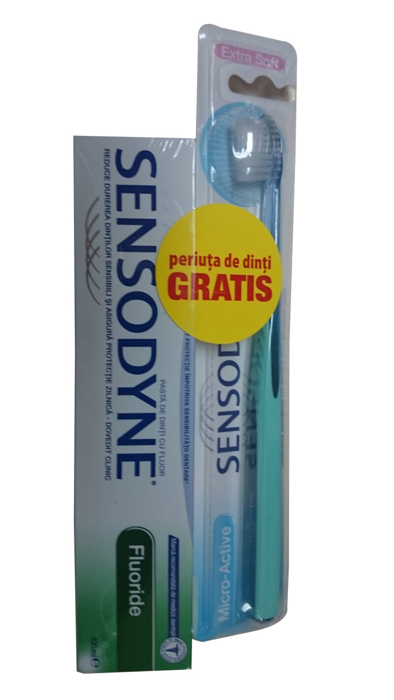 Sensodyne Rapid Pasta De Dinti + Periuta De Dinti Medium Cadou, 2buc-0