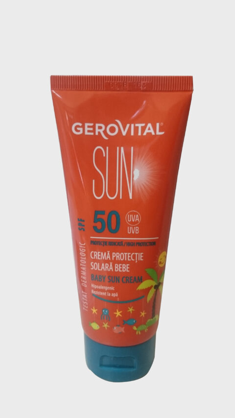Gerovital Sun Crema Protectie Solara Bebe SPF 50, Crema, 100ml-0