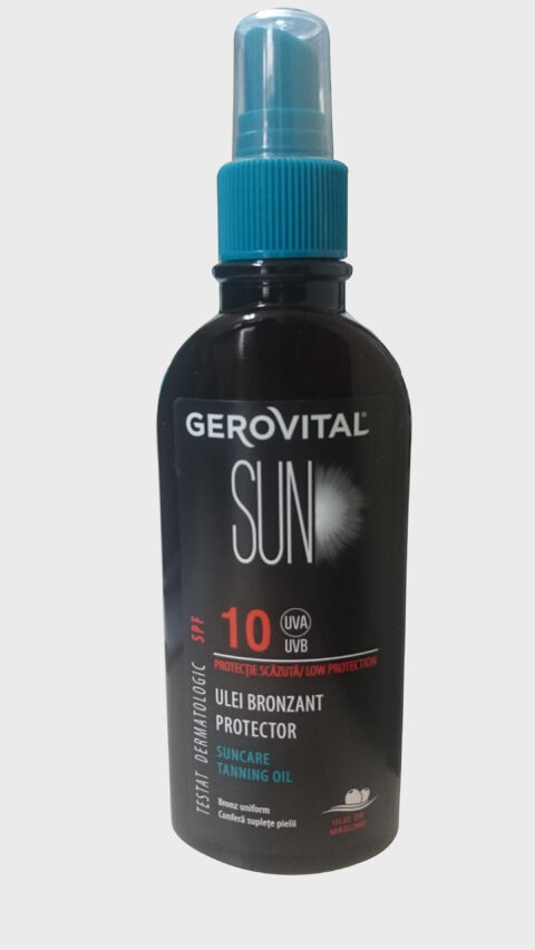 Gerovital Sun Ulei Bronzant Protector SPF 10, Ulei, 150ml-0