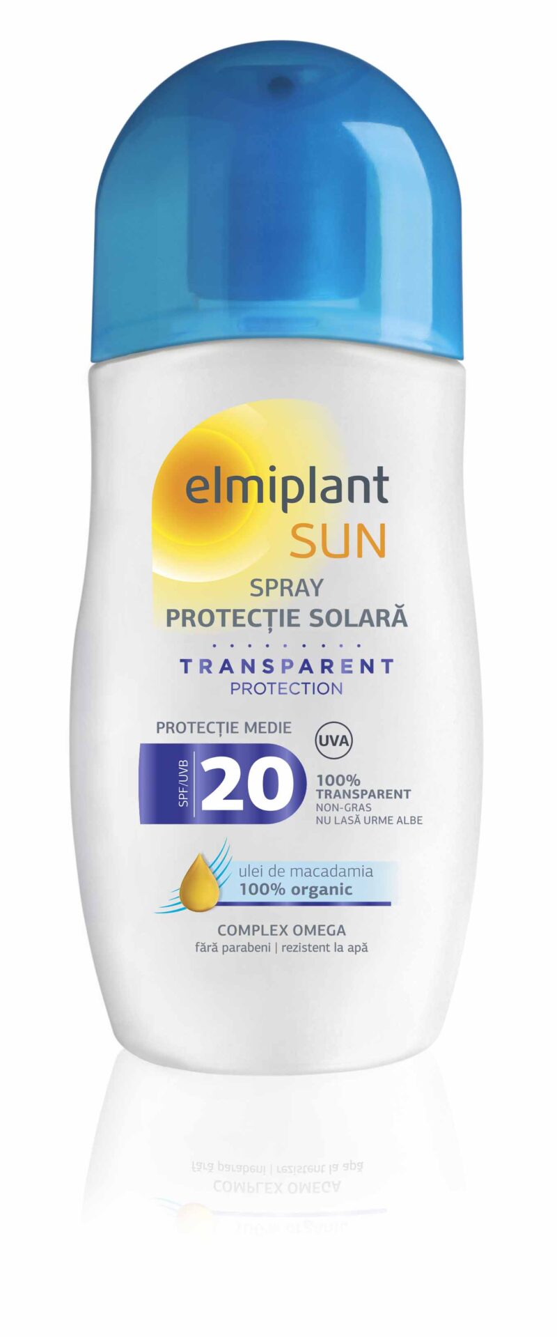 Elmiplant Sun Spray Transparent Pentru Protectie Solara SPF 20+, Spray, 200ml -0