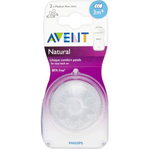 Avent Tetina NATURAL 3 Orificii 3+ Luni, Tetine 2 buc-0