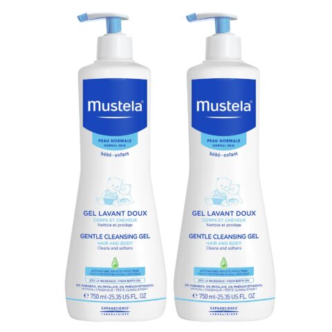Pachet 2X Mustela Dermo Cleansing Gel Spumant fara Sapun pentru Par si Corp, Gel Spumant, 750 ml-0 Pachet 2X Mustela Dermo Cleansing Gel Spumant fara Sapun pentru Par si Corp, Gel Spumant, 750 ml-0