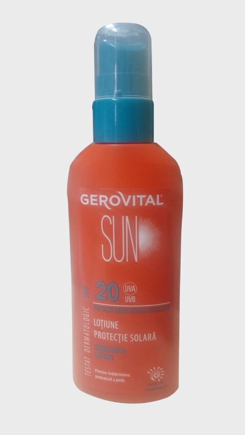 Gerovital Sun Lotiune Protectie Solara SPF 20, Lotiune, 150ml-0