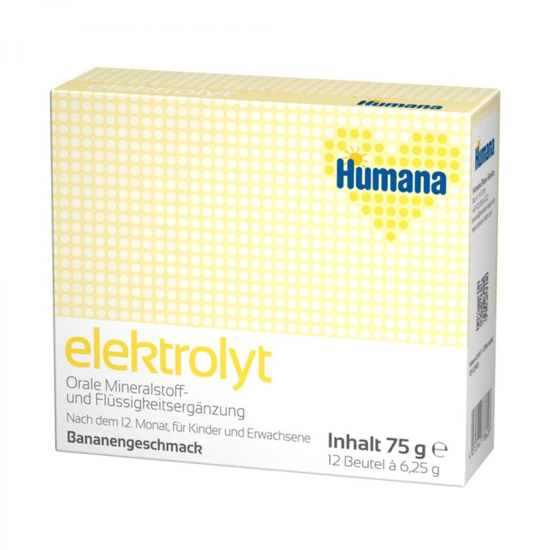 Humana Electrolit Banane Saruri Rehidratare Orala, Plicuri, 12 x 6.25 gr, 12 Plicuri-0