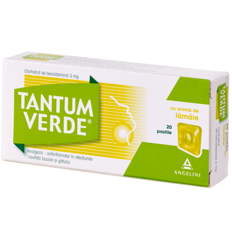 Tantum Verde cu Aroma de Lamaie 3mg Comprimate, Comprimate, 20buc-0