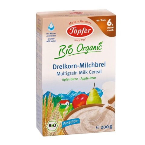 Topfer Cereale Multicereale cu Lapte si Fructe >6 Luni, Cereale, 200gr -0 Topfer Cereale Multicereale cu Lapte si Fructe >6 Luni, Cereale, 200gr -0