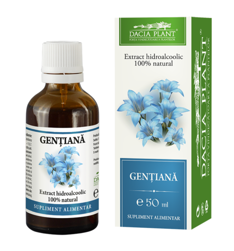 Dacia Plant Tinctura De Gentiana, Tinctura, 50ml-0 Dacia Plant Tinctura De Gentiana, Tinctura, 50ml-0