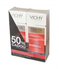 VICHY Pachet 2 X Dercos Sampon Energizant Impotriva Caderii Parului, Sampon, 2 x 200ml-0