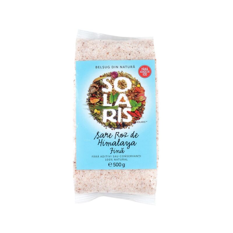 Solaris Sare Roz de Himalaya Fina, Sare, 500 Gr -0