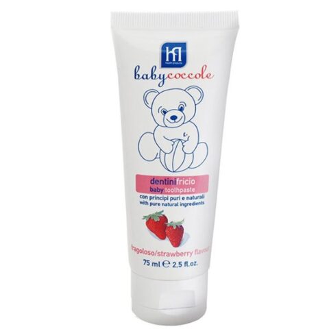 Baby Coccole pasta de dinti pentru copii cu aroma naturala de capsuni, Pasta de Dinti ,75 ml-0