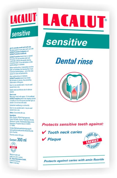 Lacalut Sensitive Antiplaque Apa De Gura, Soluție, 300 ml-0
