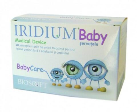 Iridium Baby Servetele Sterile, Servetele, 28 buc                                     -0 Iridium Baby Servetele Sterile, Servetele, 28 buc -0