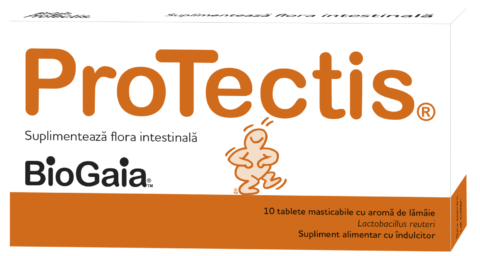 Protectis Probiotic Tablete Masticabile Cu Gust De Lamaie, Tablete Masticabile, 10 buc-0 Protectis Probiotic Tablete Masticabile Cu Gust De Lamaie, Tablete Masticabile, 10 buc-0