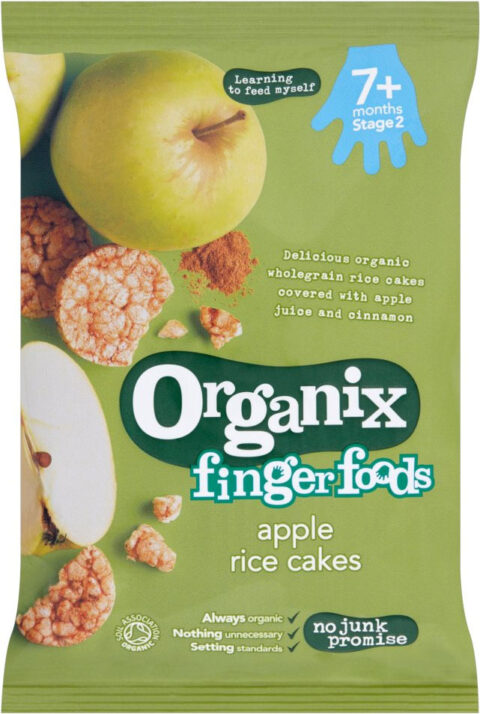 Organix Finger Foods Rondele Bio Din Orez Expandat Cu Mere 7+Luni, Rondele, 50gr-0