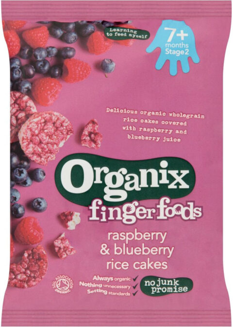 Organix Finger Foods Rondele Bio Din Orez Expandat Cu Zmeura Si Afine 7+Luni, Rondele, 50gr-0