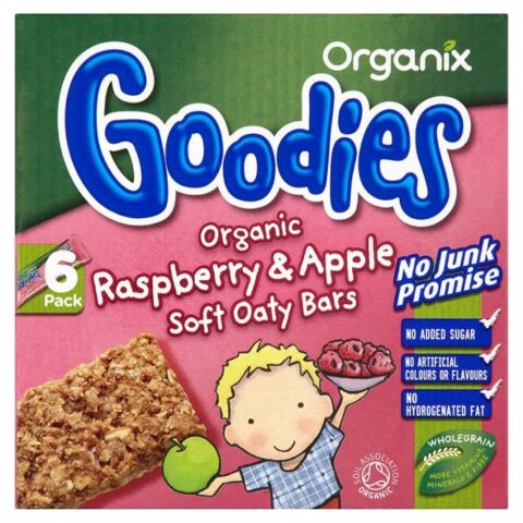 Organix Goodies Batoane Din Ovaz Integral Cu Mere Si Zmeura, Baton, 6x30gr-0 Organix Goodies Batoane Din Ovaz Integral Cu Mere Si Zmeura, Baton, 6x30gr-0