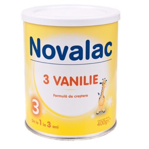 Novalac 3 Vanilie Lapte 1-3 Ani, Lapte Praf, 400gr-0 Novalac 3 Vanilie Lapte 1-3 Ani, Lapte Praf, 400gr-0