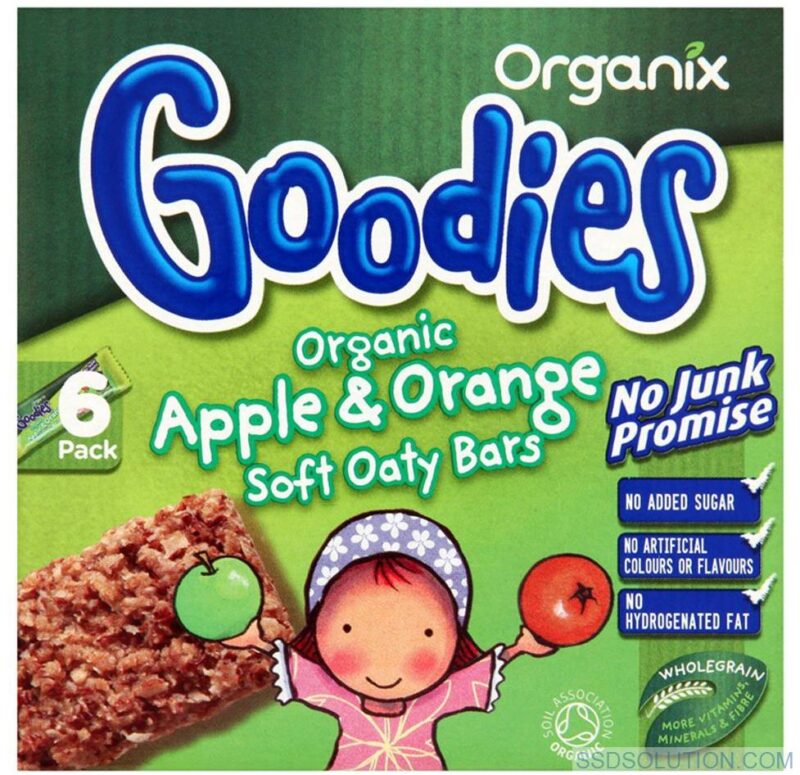 Organix Goodies Batoane Din Ovaz Integral Cu Mere Si Portocale, Baton, 6x30gr-0