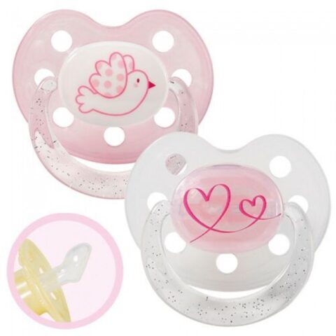 Baby Nova Suzete Silicon Ortodontice Cu Maner Decorat Talia 1( 0-6Luni), Suzete, 2buc-0