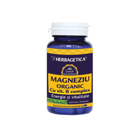 Herbagetica Magneziu Organic Capsule, Capsule, 60buc -0 Herbagetica Magneziu Organic Capsule, Capsule, 60buc -0