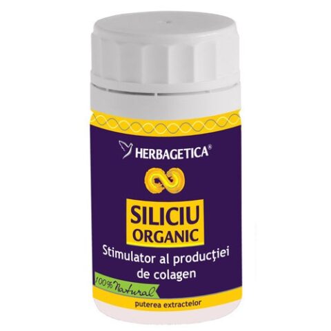 Siliciu Organic Herbagetica, Capsule, Capsule, 60buc + 10buc CADOU-0 Siliciu Organic Herbagetica, Capsule, Capsule, 60buc + 10buc CADOU-0