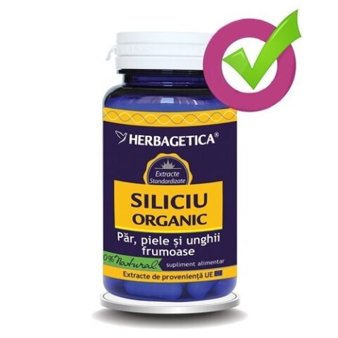 Herbagetica Siliciu Organic Capsule, Capsule, 60buc + 30buc CADOU-0 Herbagetica Siliciu Organic Capsule, Capsule, 60buc + 30buc CADOU-0