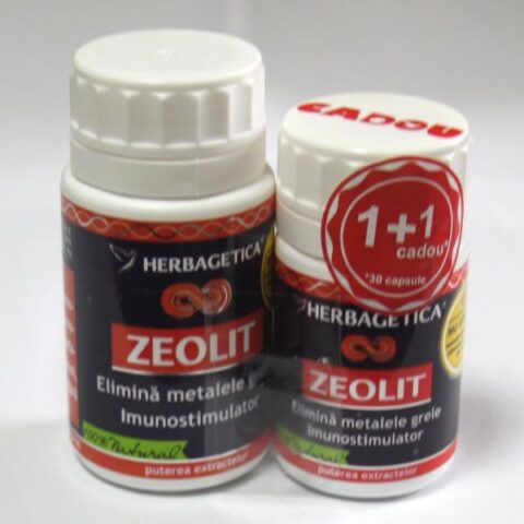 Zeolit Capsule Herbagetica , Capsule, 60buc + 30buc CADOU-0 Zeolit Capsule Herbagetica , Capsule, 60buc + 30buc CADOU-0