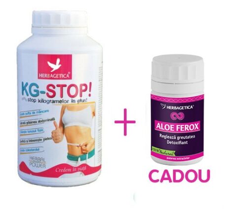 KG Stop + Aloe Ferox Pulbere + Capsule, Pulbere + Capsule, 610 gr + 21 buc-0 KG Stop + Aloe Ferox Pulbere + Capsule, Pulbere + Capsule, 610 gr + 21 buc-0