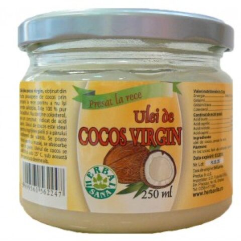 Herbavit Ulei de Cocos Virgin, Ulei, 250 ml-0 Herbavit Ulei de Cocos Virgin, Ulei, 250 ml-0