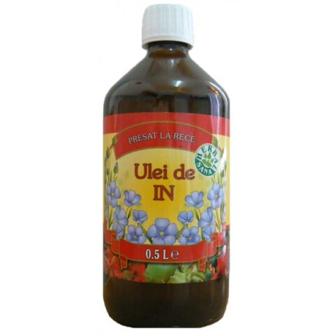 Ulei de in presat la rece, Ulei, 500 ml-0 Ulei de in presat la rece, Ulei, 500 ml-0