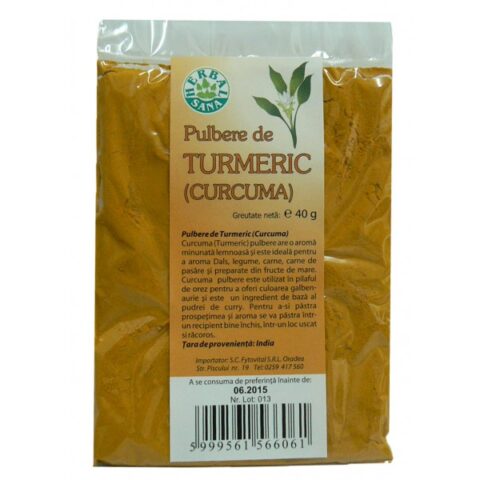 Pulbere de Turmeric (Curcuma), Pulbere, 40 gr-0