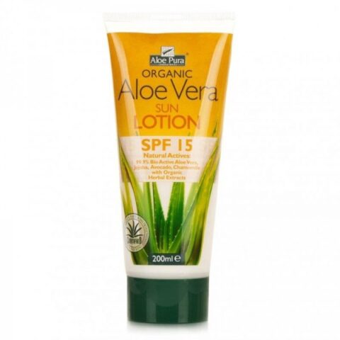 Aloe Vera -Lotiune pentru protectie solara SPF 15, Loțiune, 200 ml-0