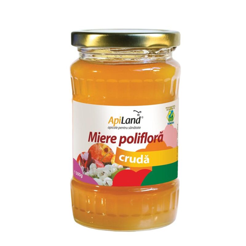 Apiland Miere ECO Cruda Poliflora, Miere, 500 gr-0
