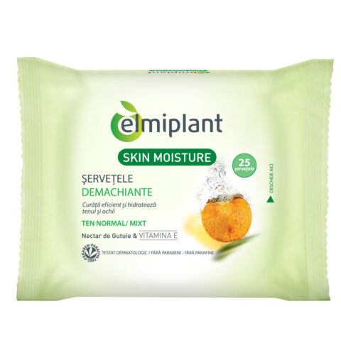 Elmiplant Skin Moisture Servetele Demachiante Pentru Ten Normal/Mixt, Servetele, 25buc-0