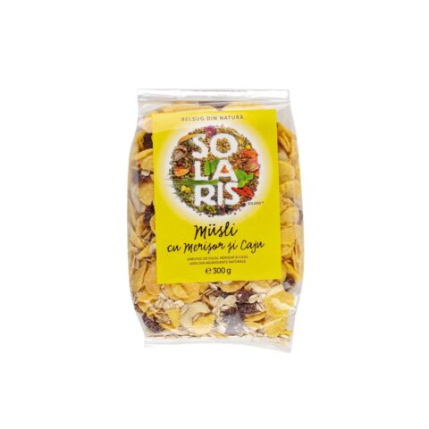 Solaris Musli Cereale Cu Merisor Si Caju , Musli, 300gr-0
