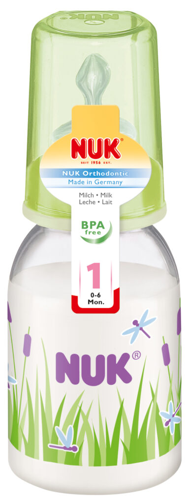 NUK Biberon PP 110ml + Tetina Silicon Lapte Marimea 1 (0-6 luni), Biberon, 1 buc-0