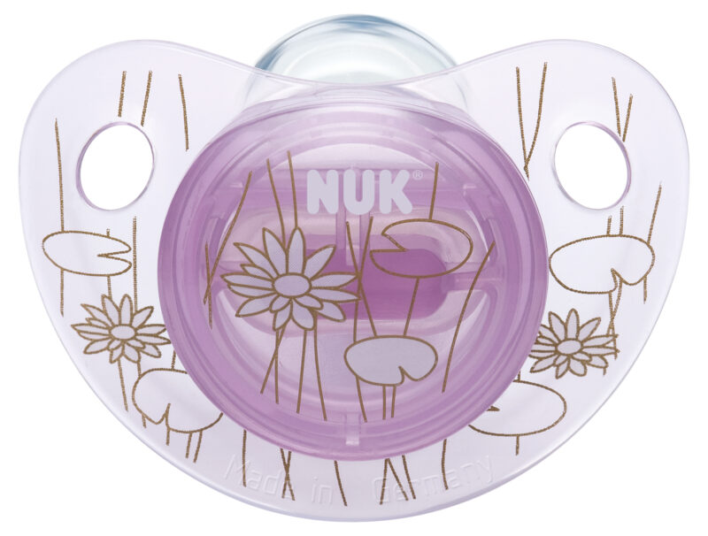 NUK Suzeta Din Silicon Trendline, ADORE, Marimea 2 (6-18 Luni) Fara Inel, Suzeta, 1 buc-0