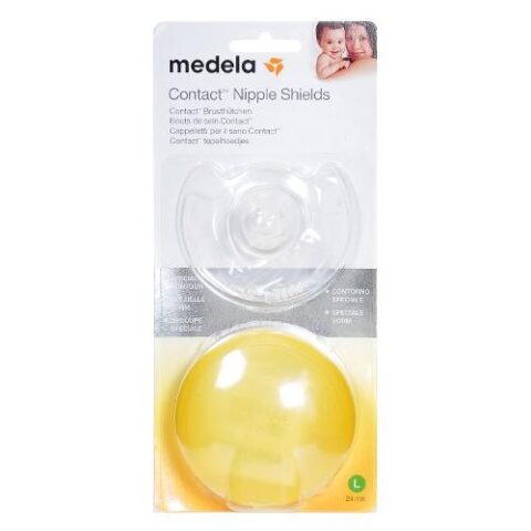 Medela Set Contact Tetine De Silicon Protectie Mamelon(L)+ Cutie, Set, 2buc-0