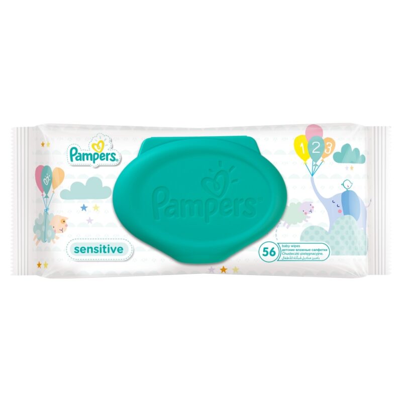 Pampers Servetele Umede Sensitive Single, Servetele Umede, 56 buc -0
