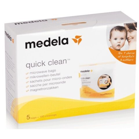 Medela QuickClean Pungi Sterilizare La Microunde -100 Sterilizari, Pungi, 5buc-0 Medela QuickClean Pungi Sterilizare La Microunde -100 Sterilizari, Pungi, 5buc-0