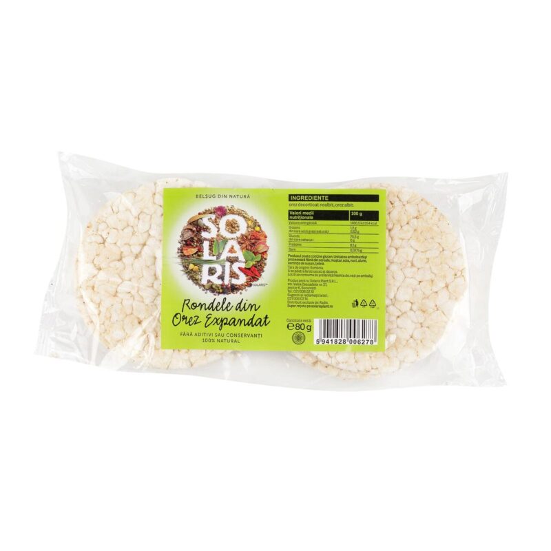Solaris Rondele Din Orez Expandat, Rondele, 80gr-0