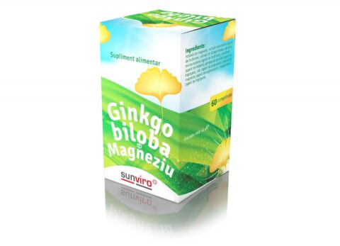 SunViro Ginkgo Biloba Magneziu Comprimate, Comprimate, 60 buc -0