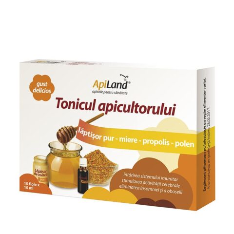 Apiland Tonicul Apicultorului, Fiole, 10 buc-0 Apiland Tonicul Apicultorului, Fiole, 10 buc-0