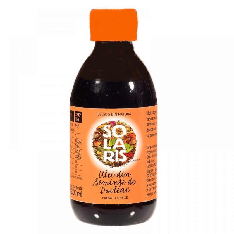 Solaris Ulei Din Seminte De Dovleac Presat La Rece, Ulei, 200ml-0