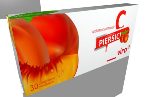 SunViro Vitamina C Cu Aroma De Piersici Comprimate, Comprimate, 30 buc -0