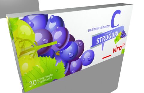 SunViro Vitamina C Cu Aroma De Struguri Comprimate, Comprimate, 30 buc -0