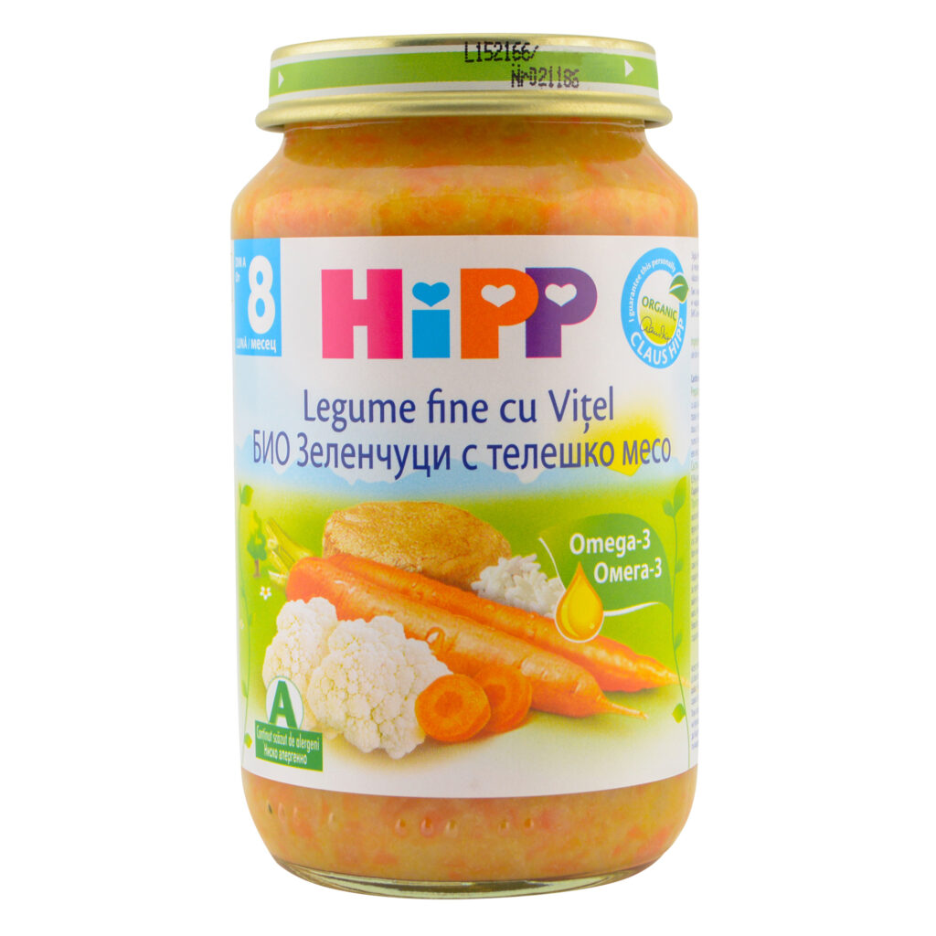 Hipp Crema De Legume Cu Orez Si Carne De Vitel Piure, Piure, 220g-0