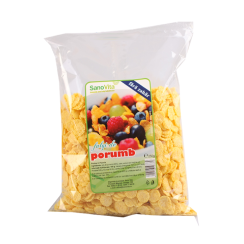 Sano Vita Fulgi De Porumb Fara Zahar, Punga, 250gr-0 Sano Vita Fulgi De Porumb Fara Zahar, Punga, 250gr-0