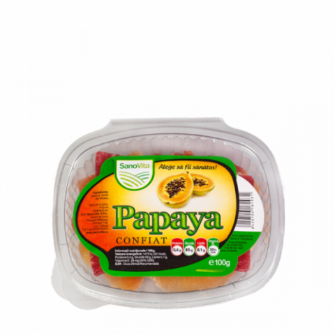 Sano Vita Papaya Confiat, Fructe, 100gr-0